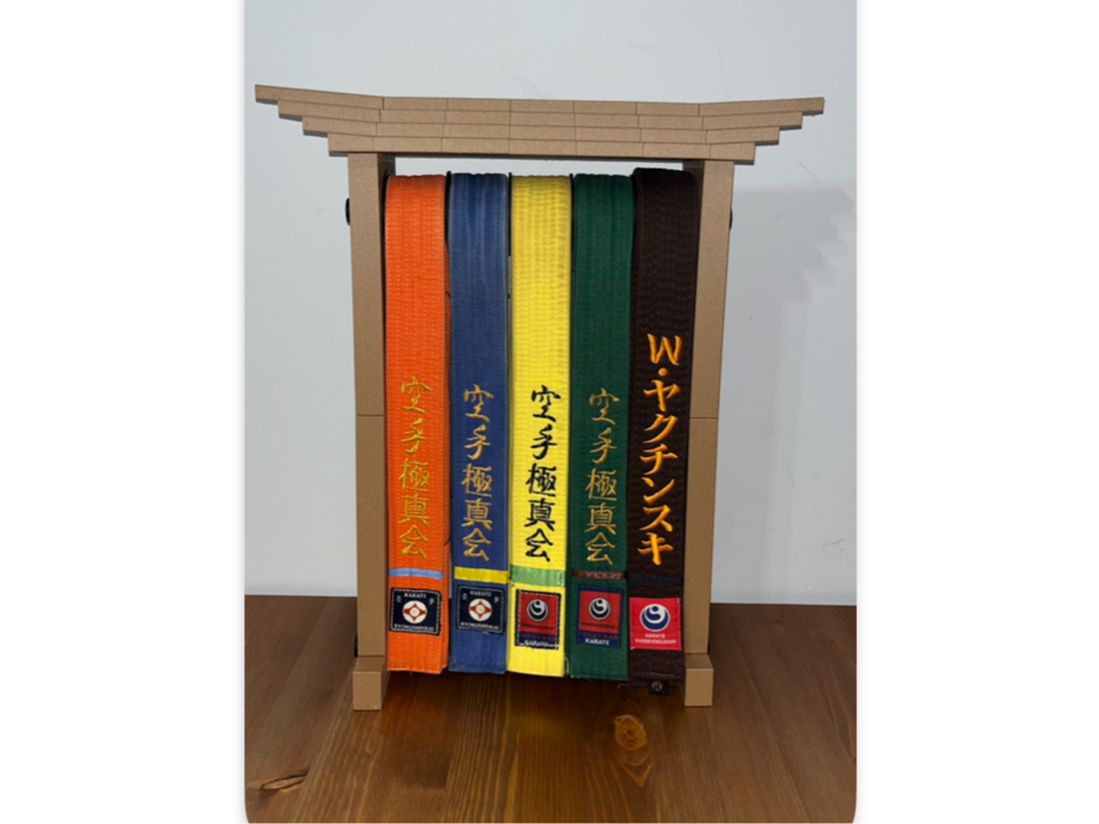 karate judo taekwondo aikido jiu jitsu belt stand