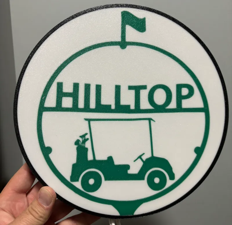 Hilltop Golf Logo Light Box