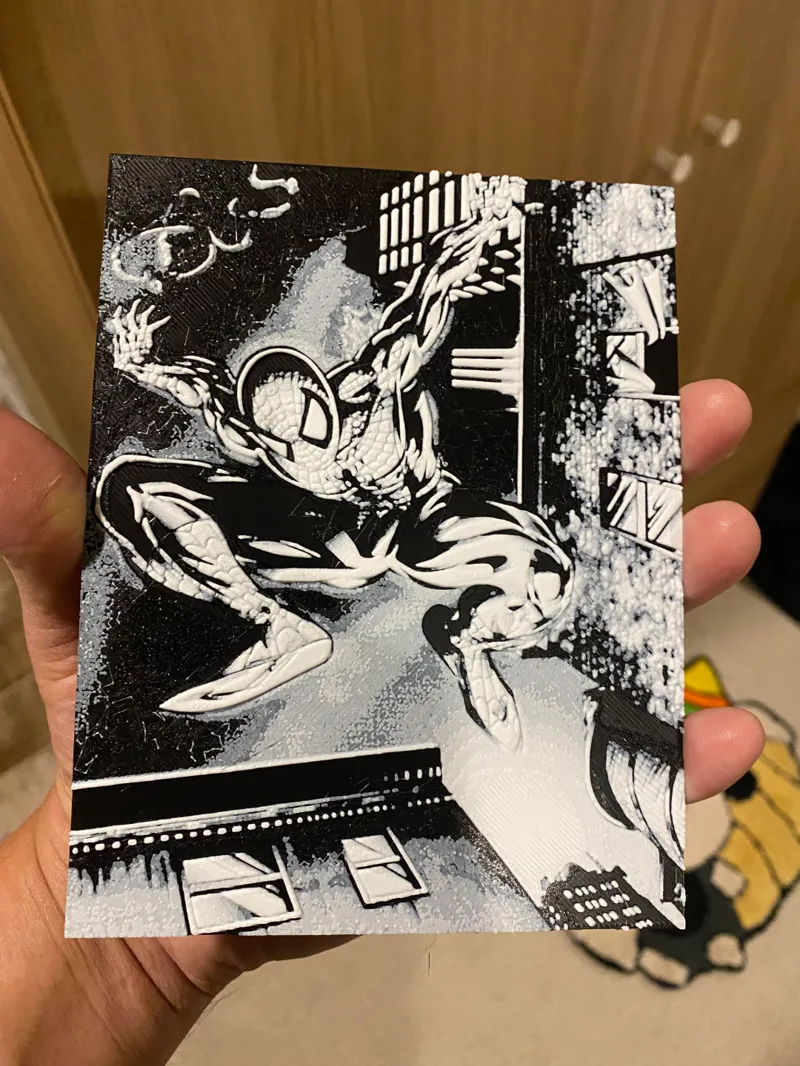 spiderman HUEFORGE 2 color EASY print