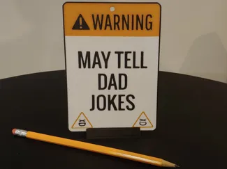 Dad Jokes sign with stand or wall mount