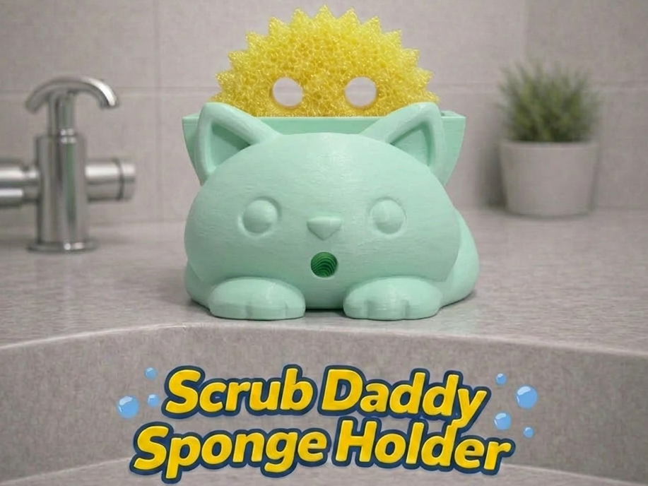 Milo the Cat Scrub Daddy Holder
