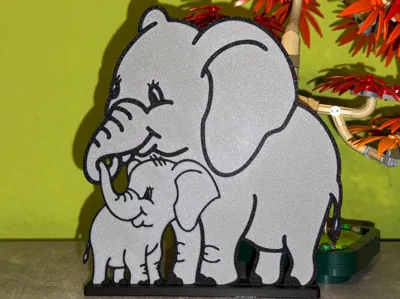 Elephants: Mother and Child