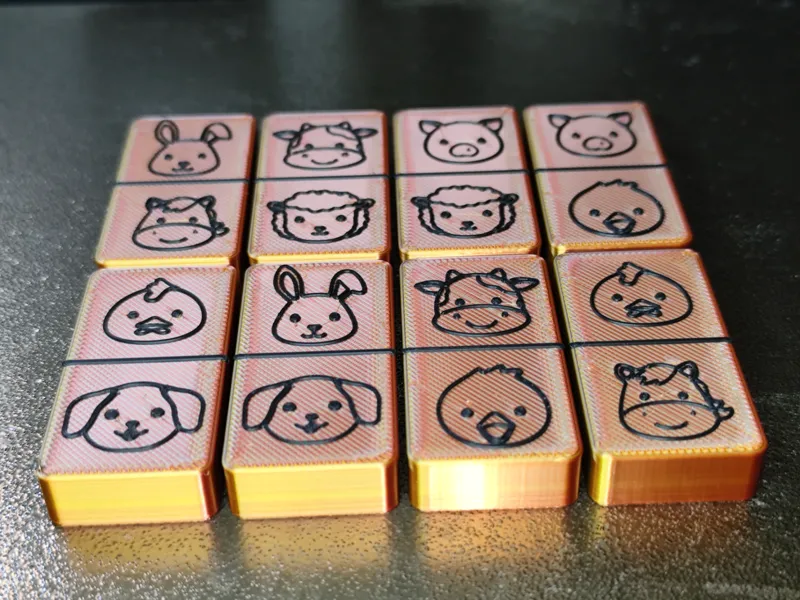 Animal Matching Dominoes for Toddlers + Box
