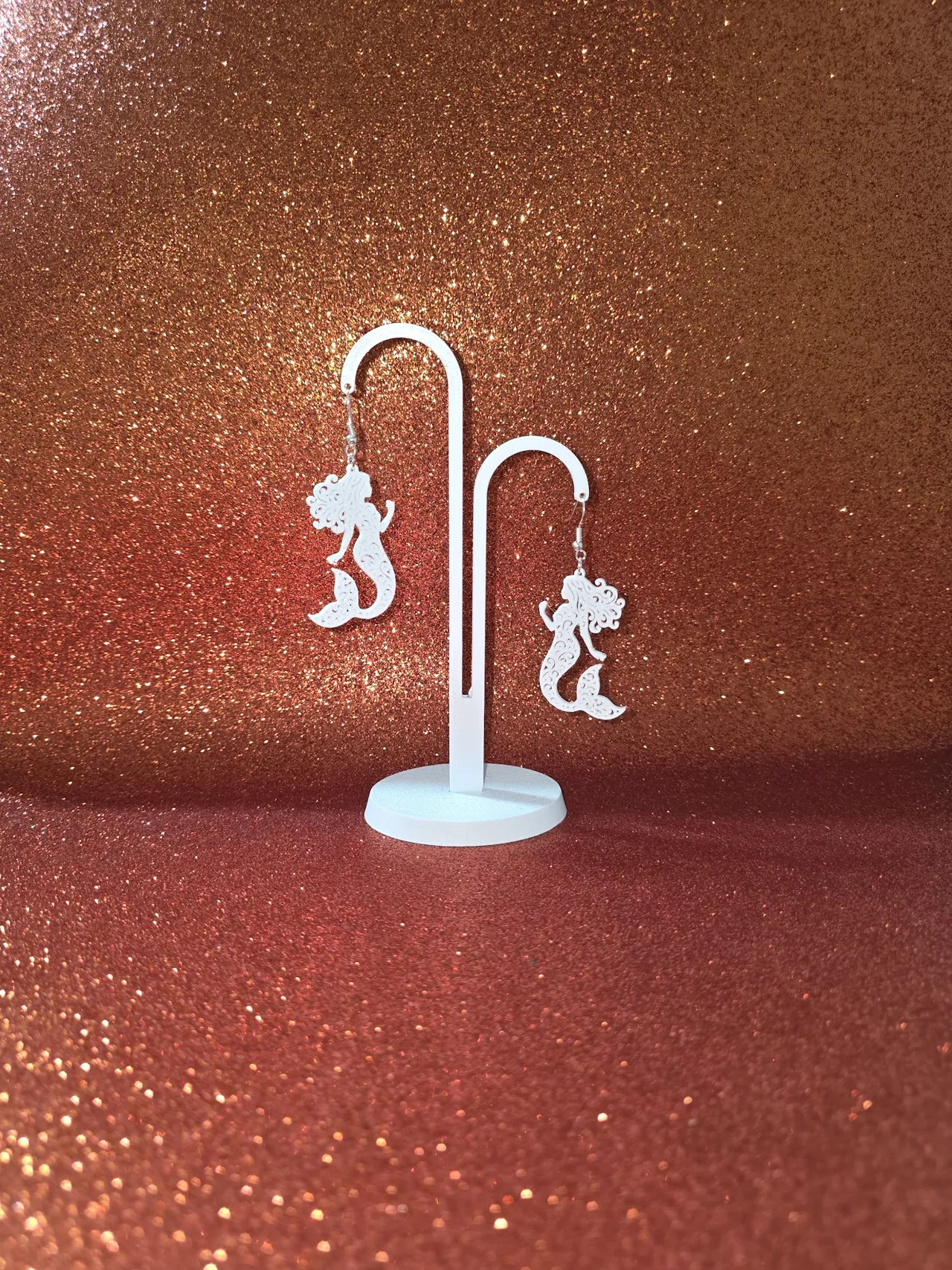 Tribal mermaid earrings view 3