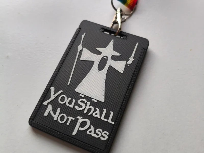 You shall not pass Gandalf LOTR ID badge holder