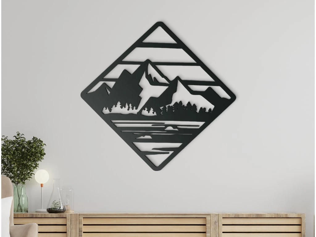 Mountains and Lake 3D Wall Art