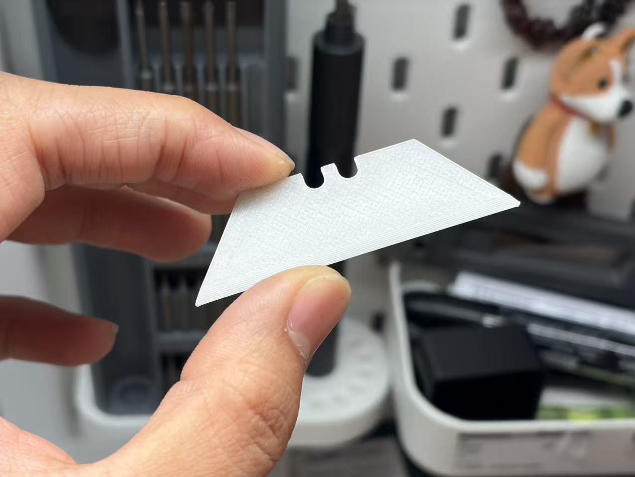 Miniatura 2 do modelo 3D 1克材料！十分钟打印，开箱刀T型刀片打印替换刃