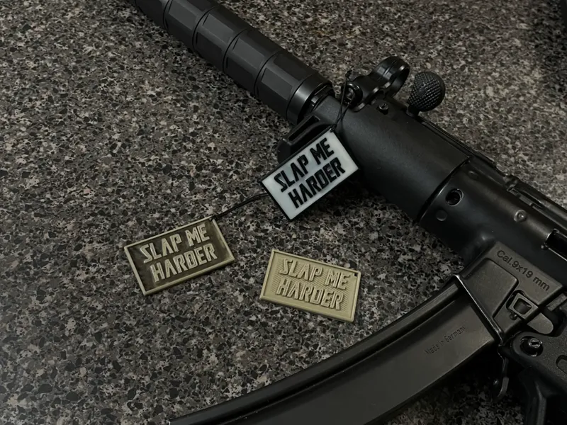 MP5 charm keychain HK tag