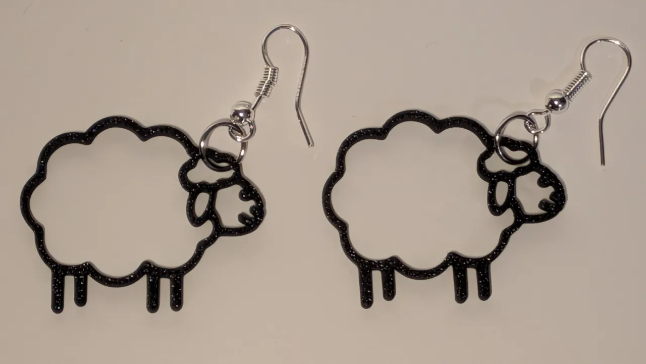 Sweet Little Sheep Earrings view 2