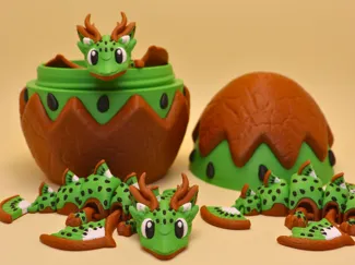 Flexi Kiwi Dragon, Articulated Toy