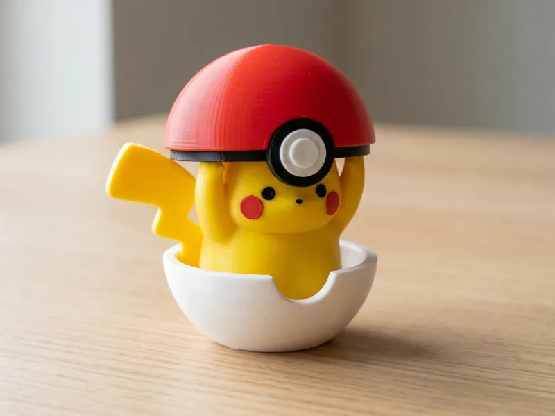 Pikachu inside Pokeball decoration