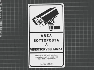 cartello area videosorvegliata