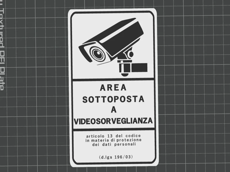 cartello area videosorvegliata