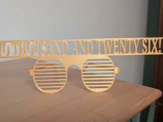 New year 2026 Glasses in full text
