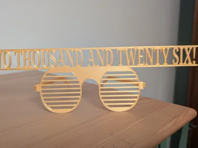 New year 2026 Glasses in full text