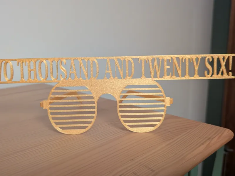 New year 2026 Glasses in full text