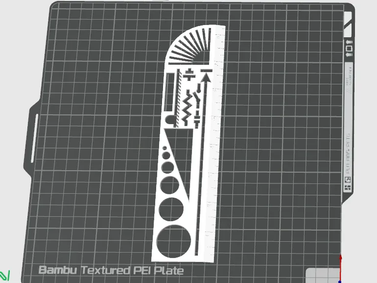 ENGINEERING STENCIL WITH RULER