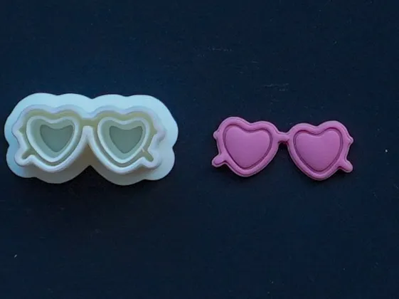 Heart Sunglasses Polymer Clay Cutter Earrings