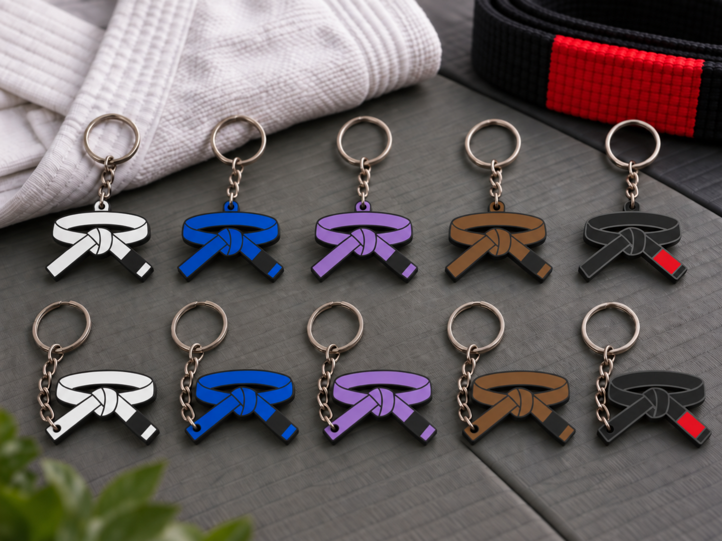 BJJ Belt Keychain Set - 1