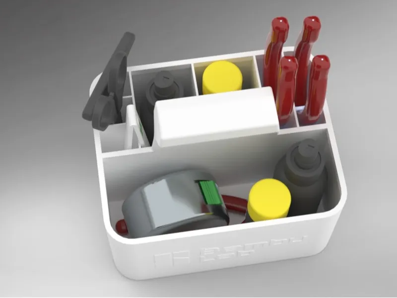 Toolbox with Handle for Printer Accessories