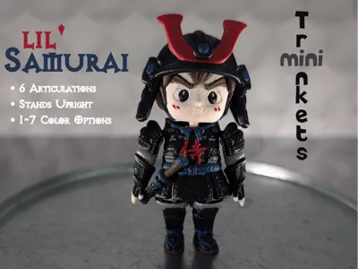 lil' Samurai Flexi (Chibi Left-Handed Warrior)