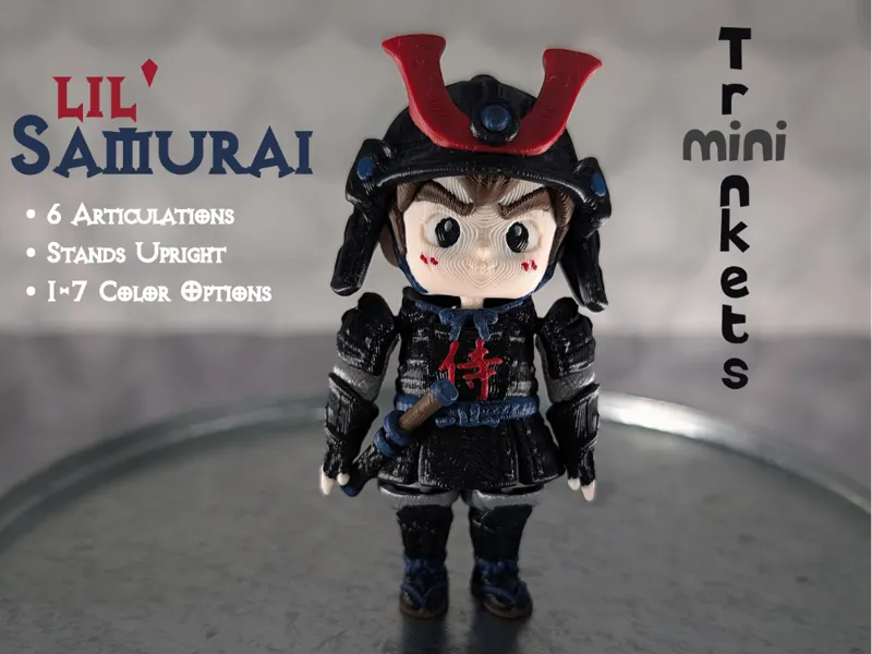 lil' Samurai Flexi (Chibi Japanese Warrior)