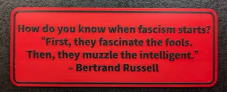 Fascism Quote Sign