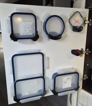 Ikea 365+ Lid Holders for cabinet doors or walls