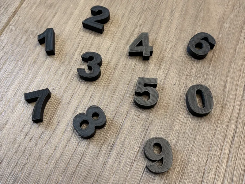 numbers # 0 to 9