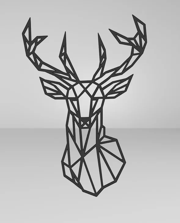 Deer wall sculpture