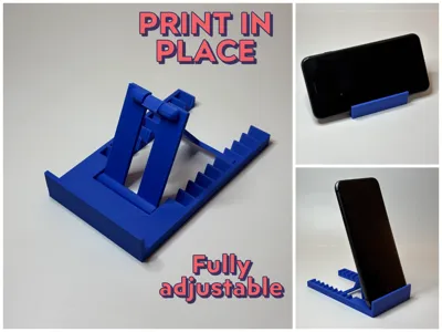 Adjustable Phone Holder / Stand / Print In Place 