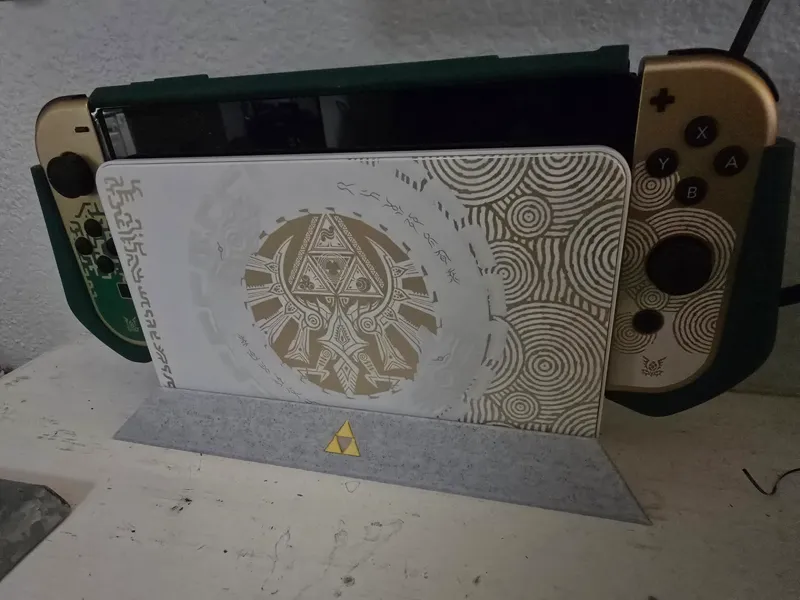 Nintendo Switch dock stand with Triforce