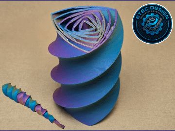 Wankel Spiral Fidget - Print in Place