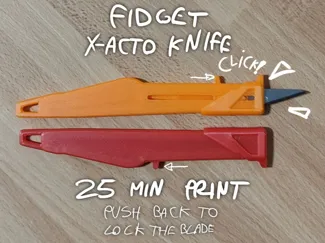 Exacto knife fidget cutter