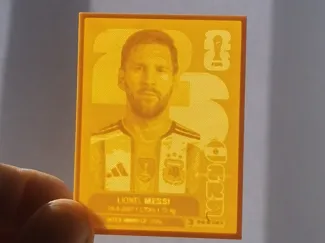 Figurita de Messi en 3D (Album Panini 2026)