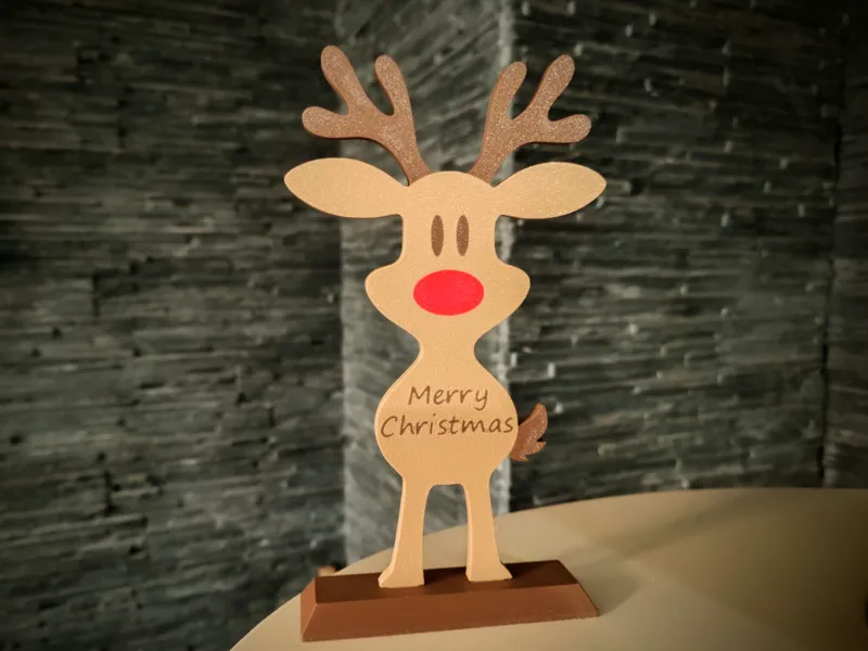 Niedliches Rentier Weihnachtsdeko (personalisiert)