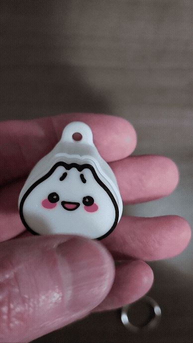 Kawaii Dumpling Clicker Key Chain