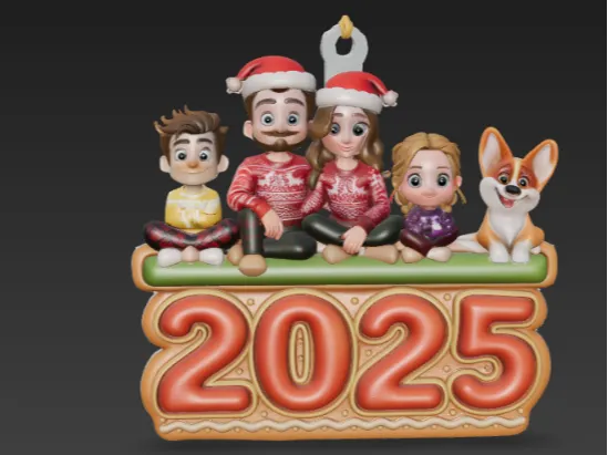 Action figure famiglia natale
