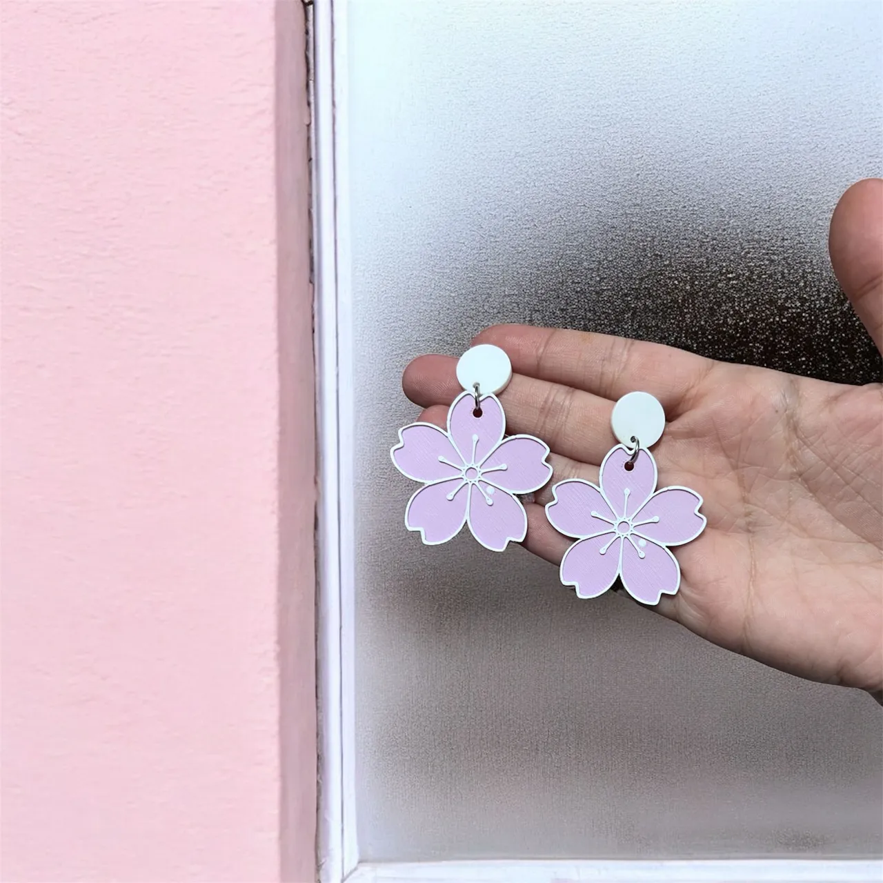 Pendientes Flor sakura view 3
