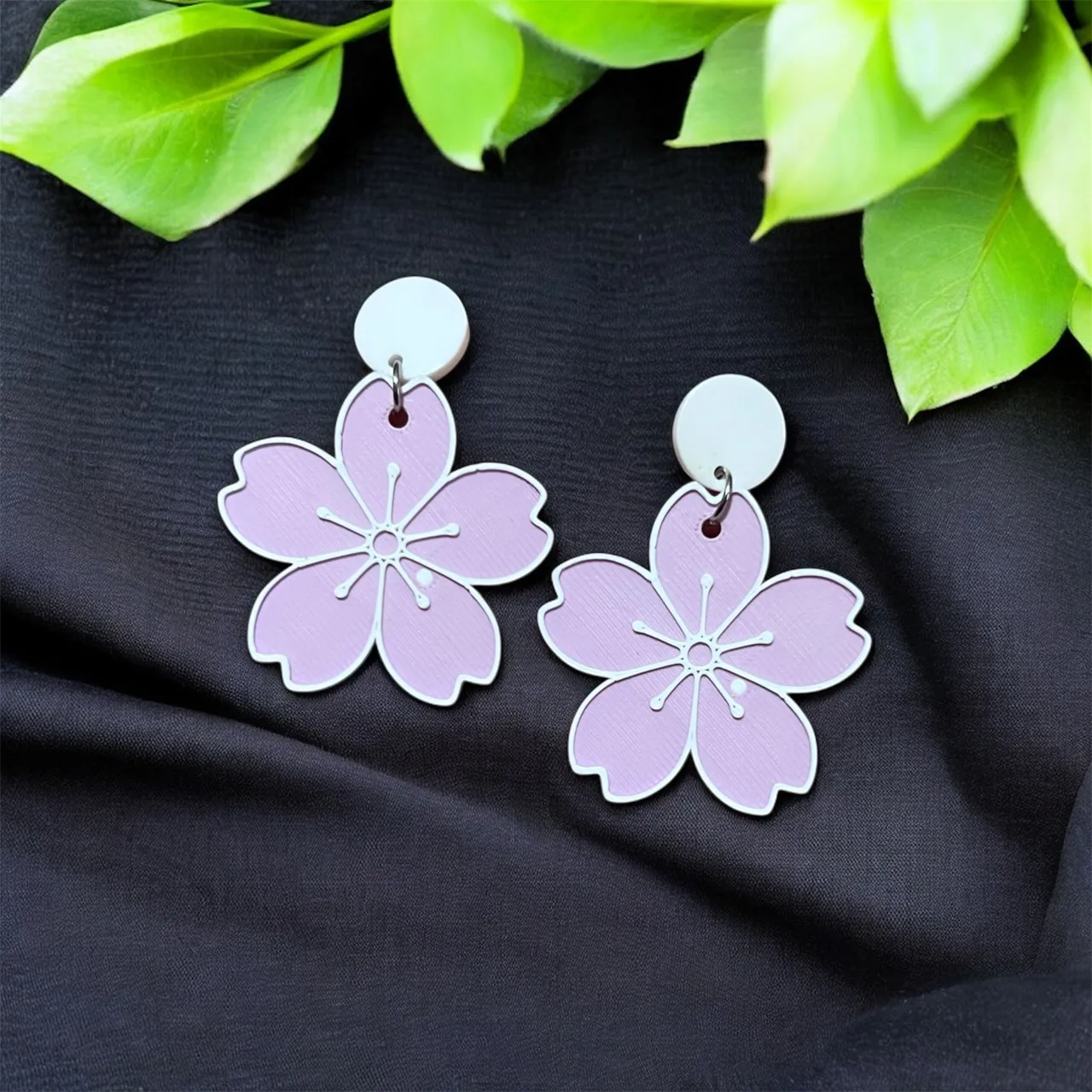 Pendientes Flor sakura view 2