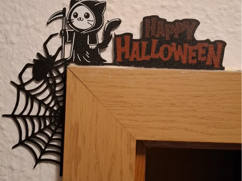 Cat Halloween Door Corner