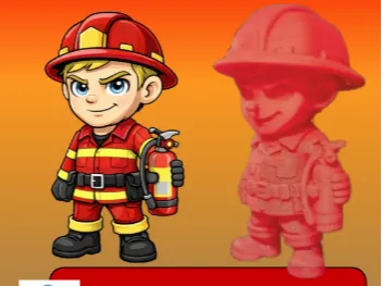 PlayPals – Chibi Firefighter Character