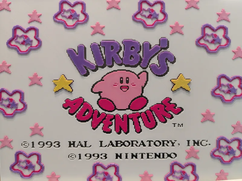 Kirby's Adventure NES Title Screen