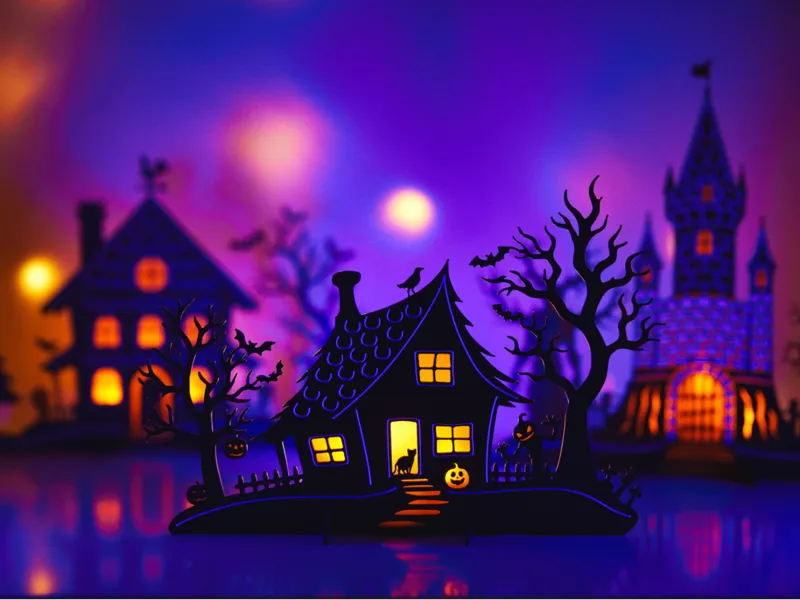Halloween Tealight Houses 2025