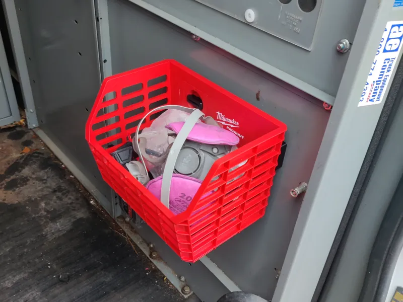 Packout Wall mount for locking attachments 