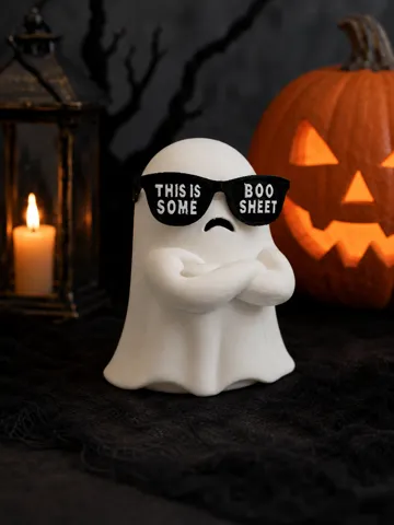 Figura decorativa: Boo Sheet - Ghost with Sunglasses Statue — vista de referencia 4