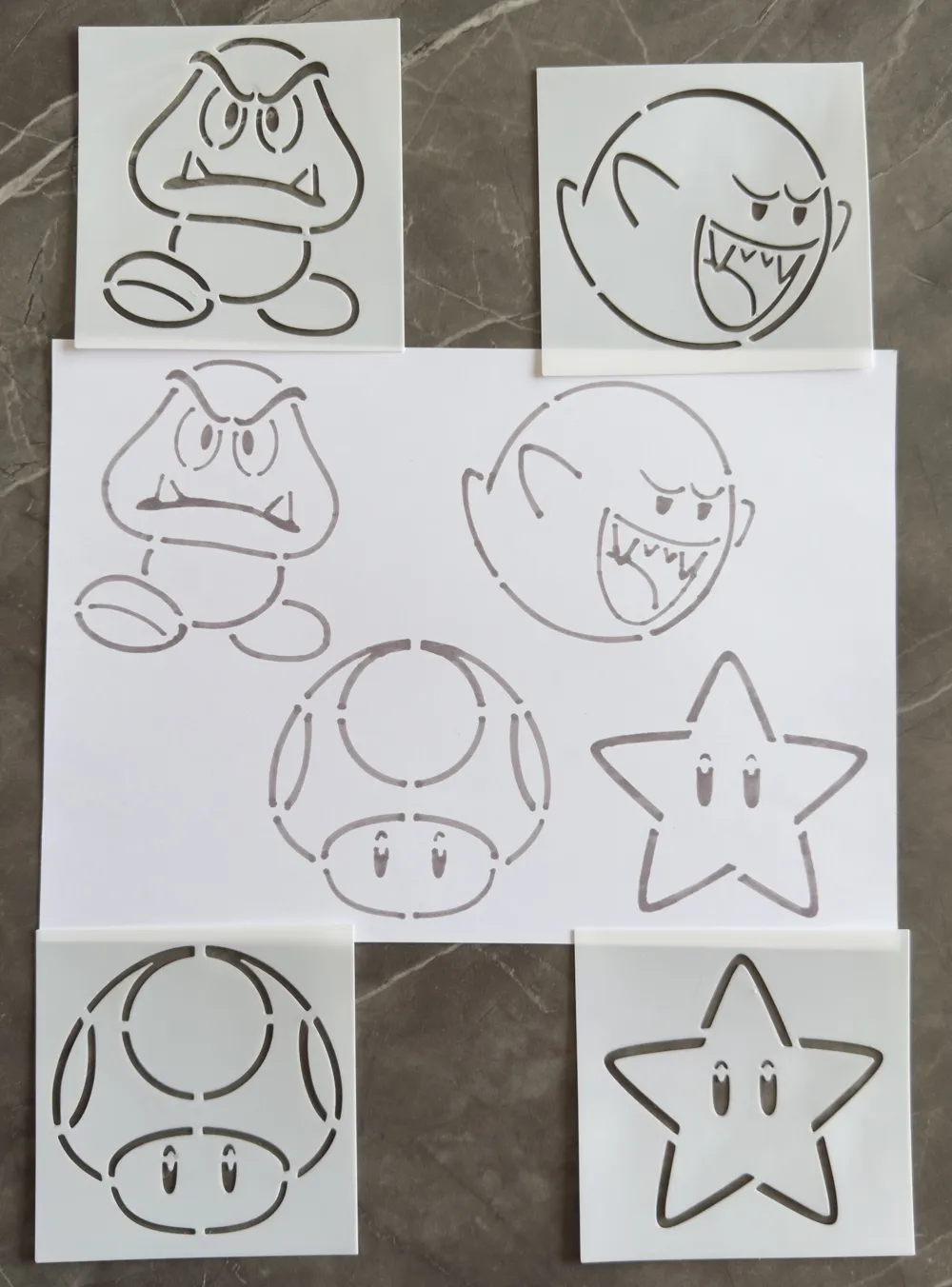 Super Mario Themed Stencils - Free 3D Print Model - MakerWorld