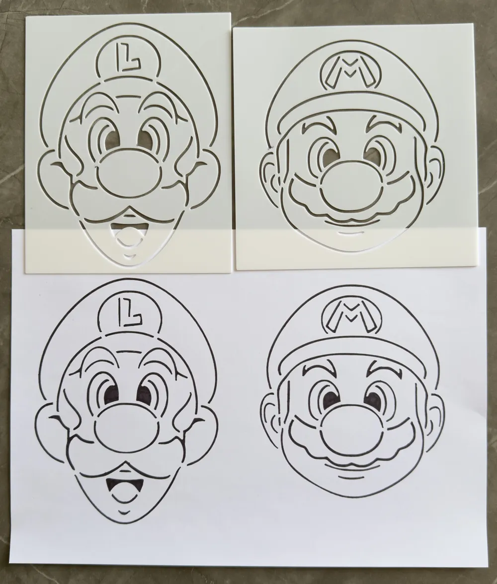 Super Mario Themed Stencils - Free 3D Print Model - MakerWorld