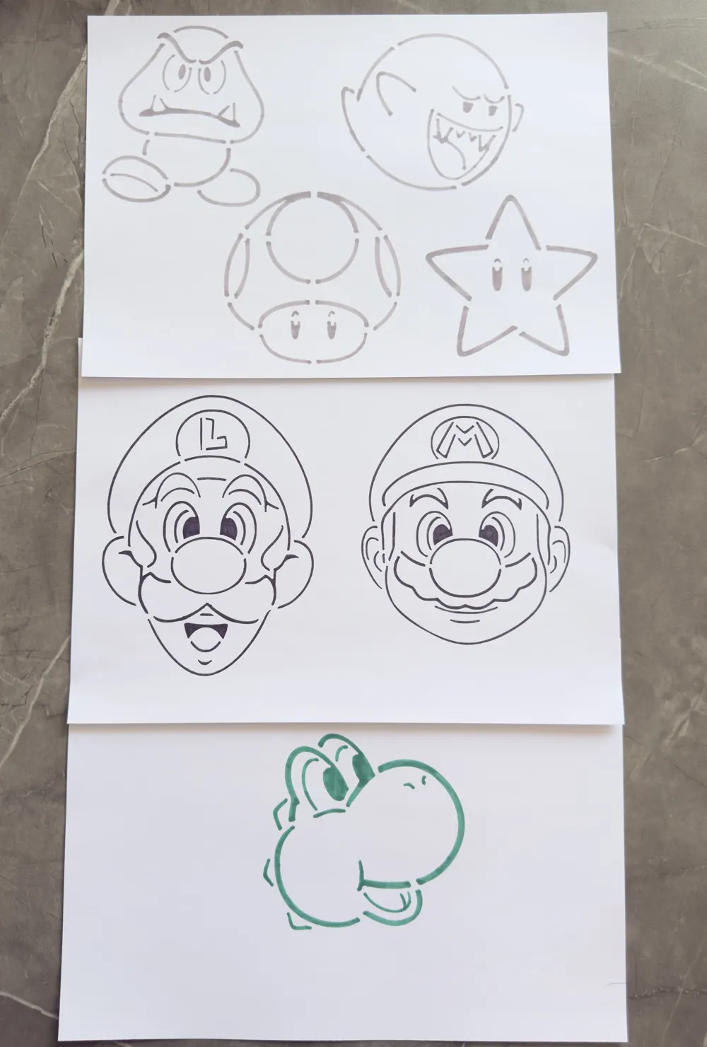 Super Mario Themed Stencils - Free 3D Print Model - MakerWorld