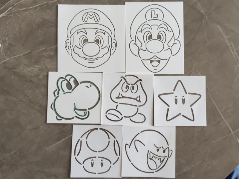 Super Mario Themed Stencils